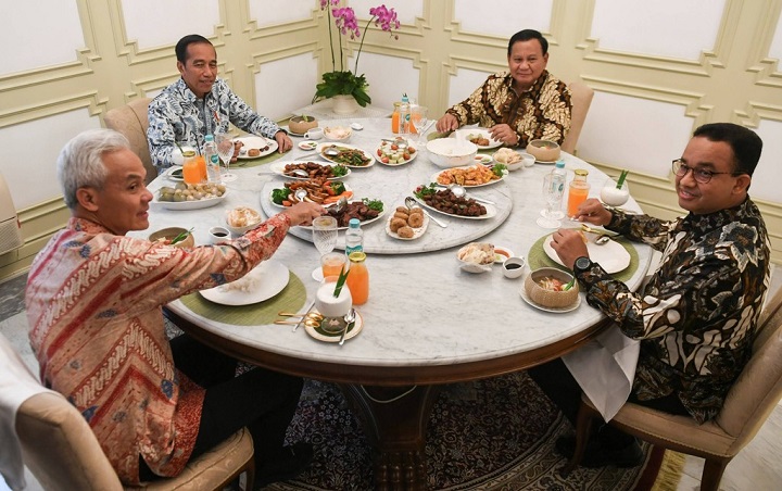 Saat Makan Siang Jokowi Sudah Berhadapan Dengan Anies