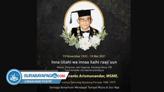 Eks Mendikbud Era Soeharto, Prof Wiranto Arismunandar Meninggal Dunia