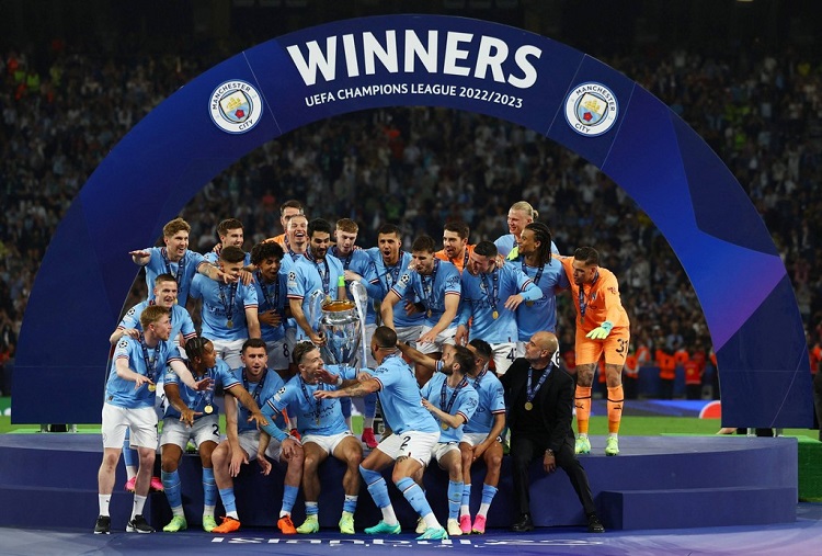 Final Liga Champions: Begini Potret Selebrasi Kemenangan Manchester City
