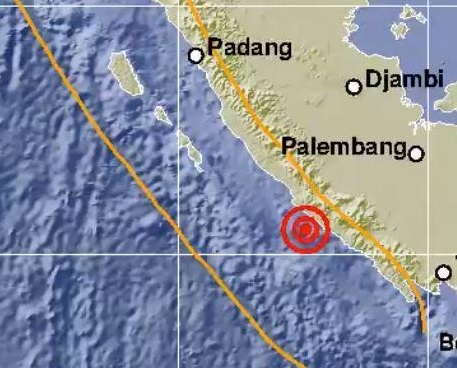Gempa Bumi Magnutido 5,8 Guncang Bengkulu Akibat Subduksi Lempeng