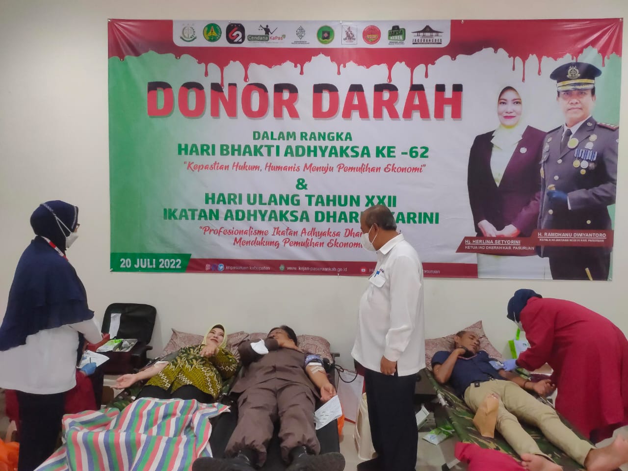 Hari Bhakti Adhyaksa, Kejari Pasuruan Adakan Donor Darah