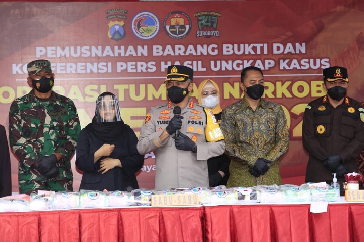 90 Kasus Narkoba Diungkap Polrestabes Surabaya dalam 12 Hari