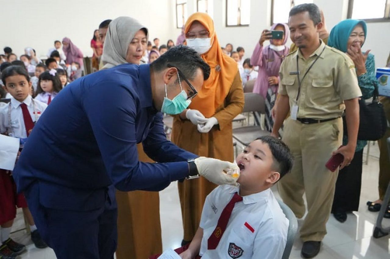 Capaian Sub PIN Polio Kota Mojokerto Putaran Pertama Tertinggi Kedua Se Jawa Timur