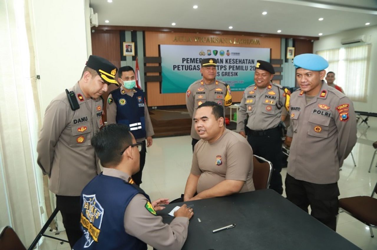 Jelang Coblosan, 382 Personel Polisi Penjaga TPS Periksa Kesehatan