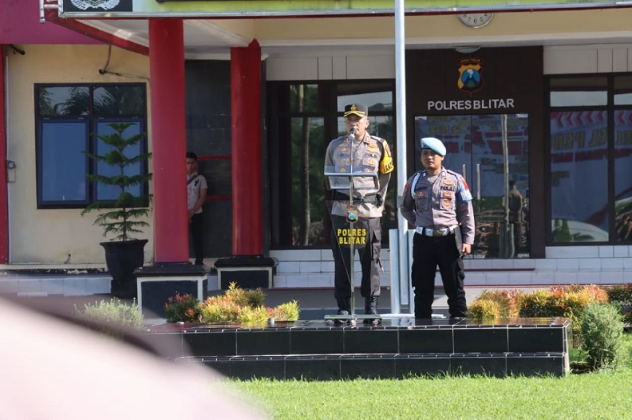 Polres Blitar Kerahkan Ratusan Pasukan untuk Pengamanan Jalanya Pemilu 2024