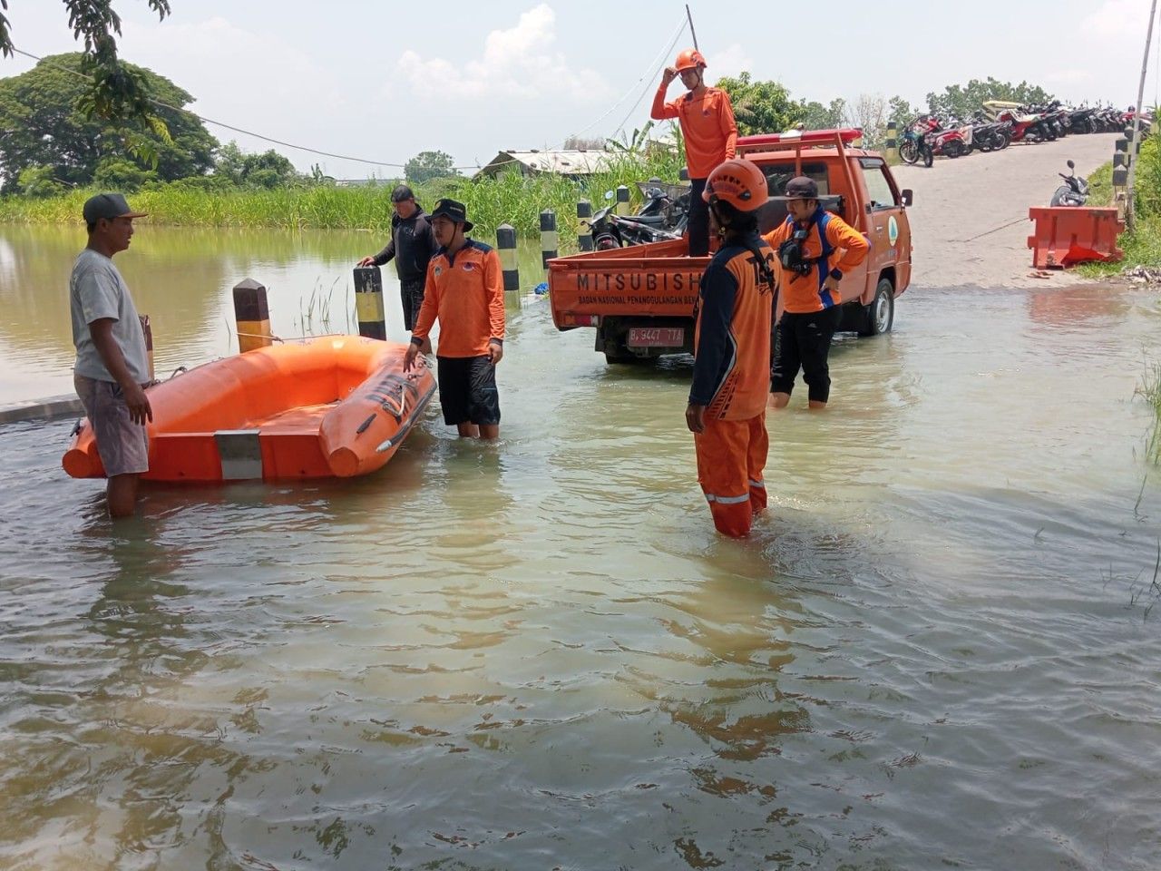 1 Dusun di Gresik Terisolir Karena Banjir