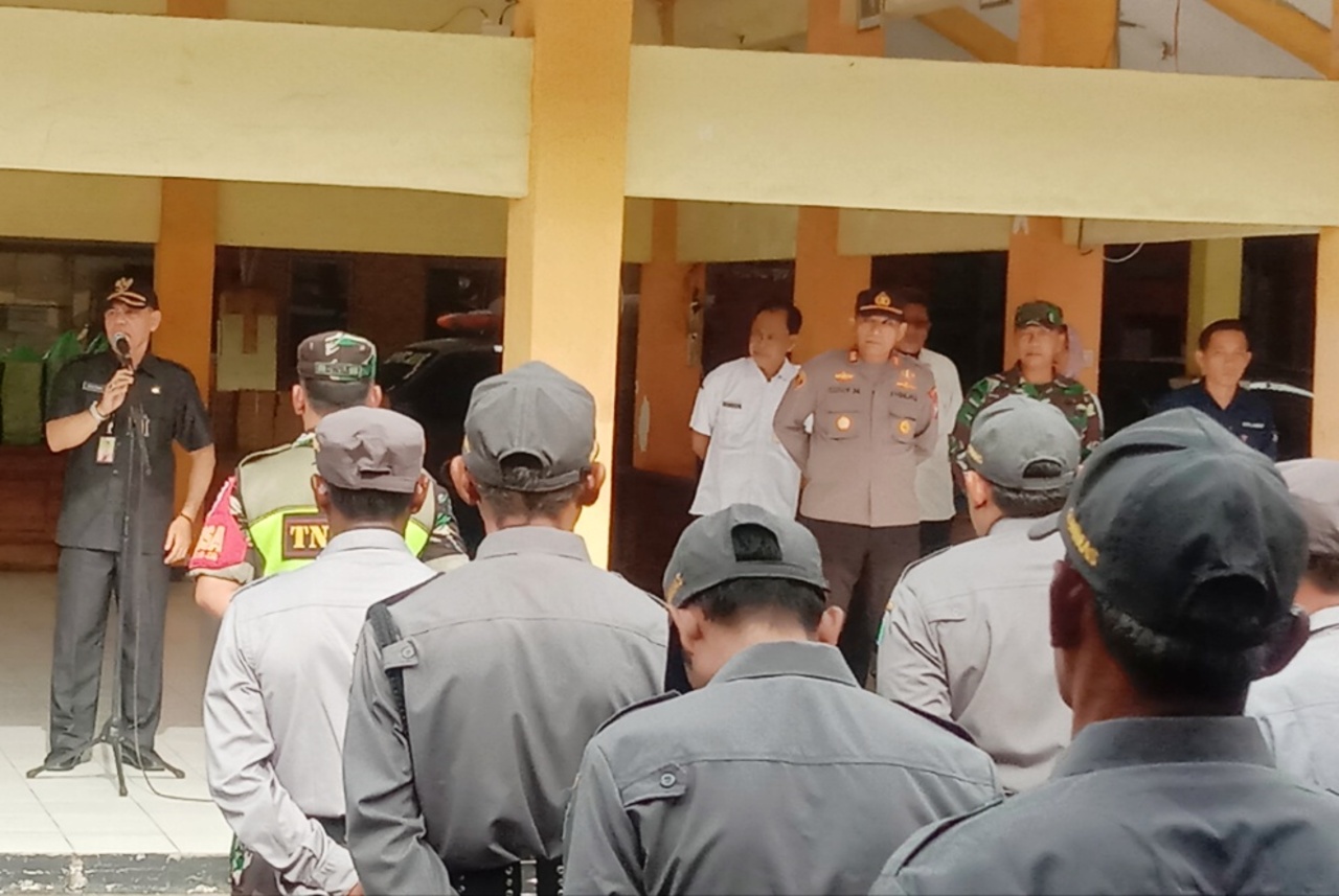 Apel Siaga Linmas dalam Rangka Pemilu 2024 di Kecamatan Jabon