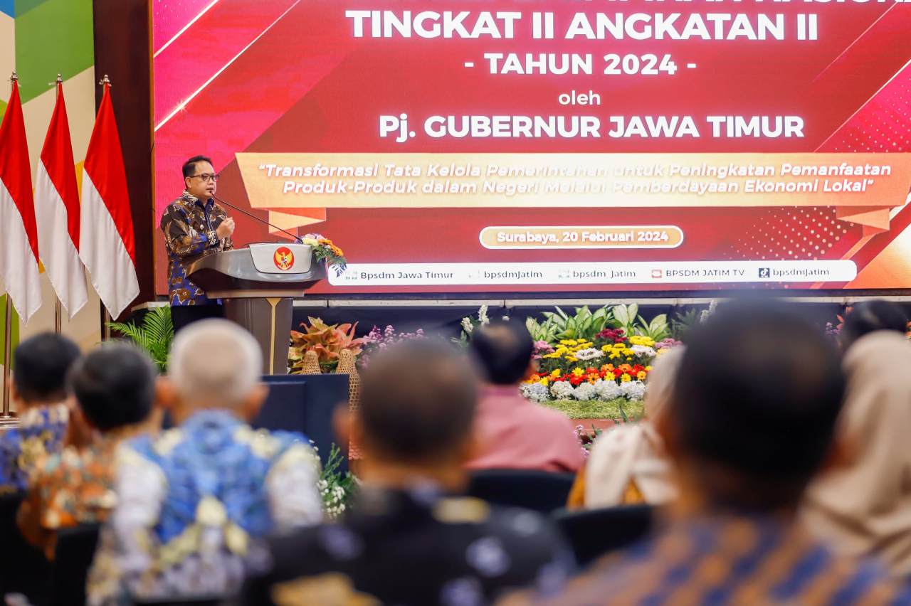 Pj Gubernur Jatim Adhy Karyono Buka PKN Tingkat II Angkatan II Tahun 2024