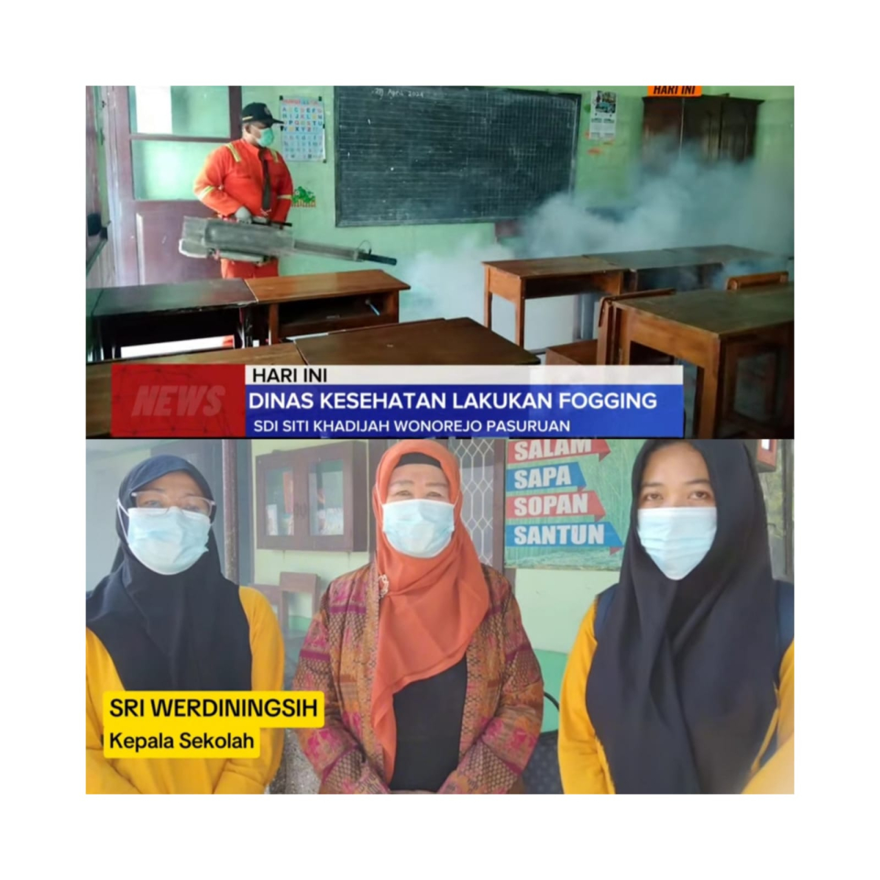 Dinas Kesehatan Kabupaten Pasuruan Lakukan Giat Fogging di Beberapa Sekolah