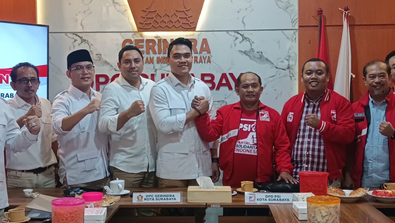 Satukan Semangat, Gerindra dan PSI Jemput Bola Pada Pilkada Surabaya