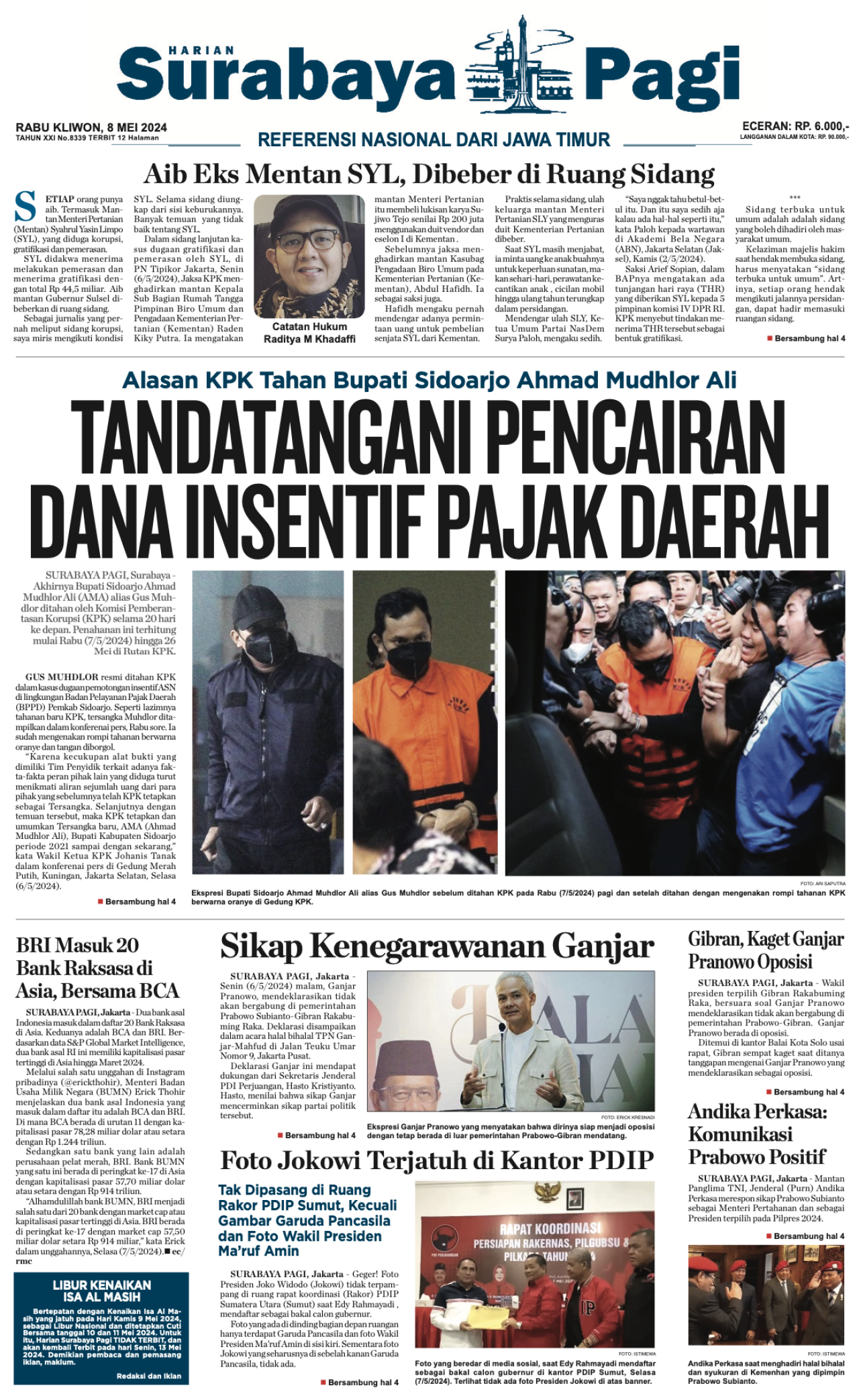 Koran Digital Surabaya Pagi 8 Mei 2024