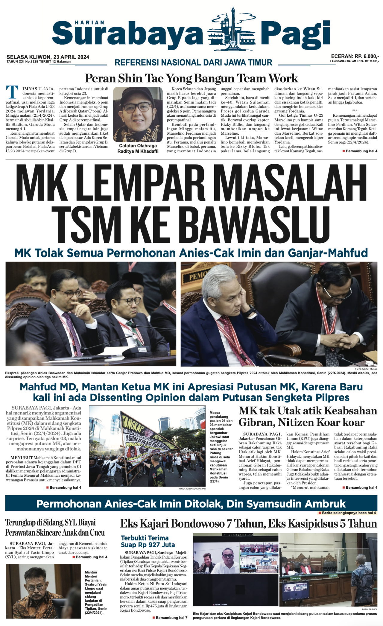 Koran Digital Surabaya Pagi 23 April 2024
