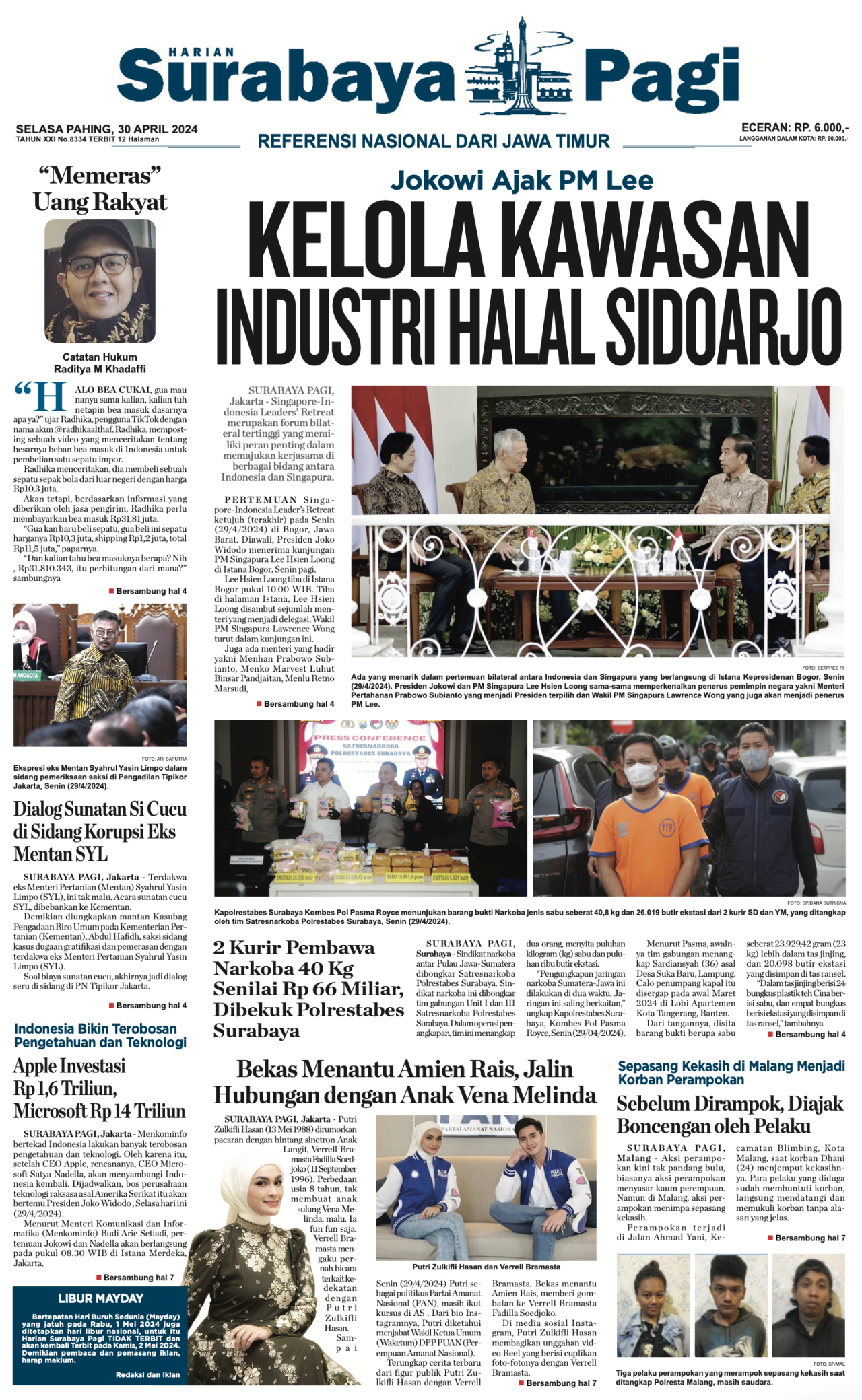 Koran Digital Surabaya Pagi 30 April 2024