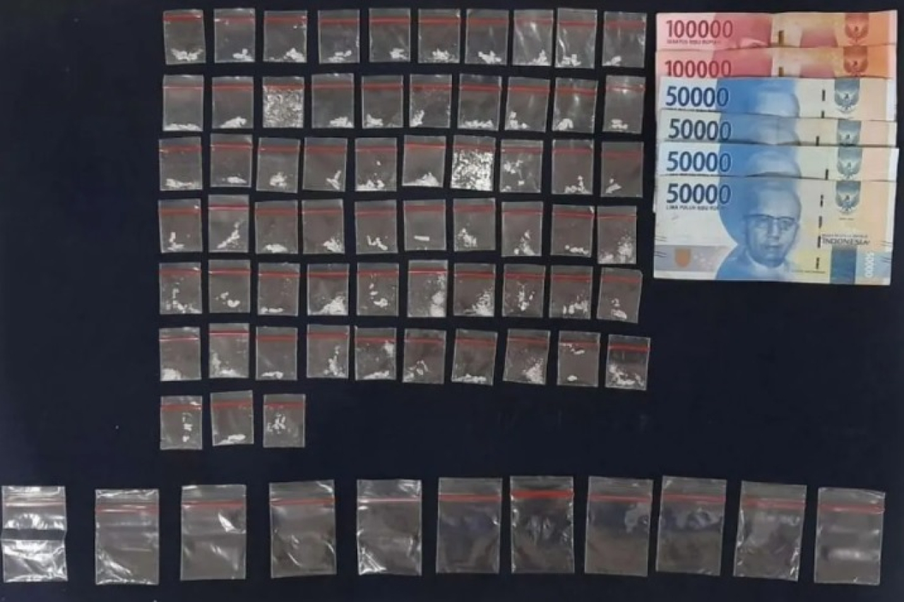 Ringkus Pengedar Narkoba, 63 Paket Sabu Diamankan