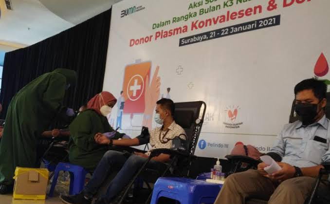 Pelindo III Gelar Donor Plasma Konvalesen di Pelabuhan Tanjung Perak