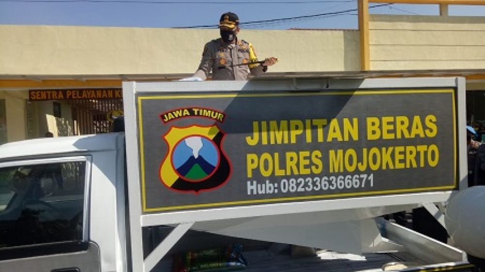 Polres Mojokerto Launching Mobil Jimpitan Beras