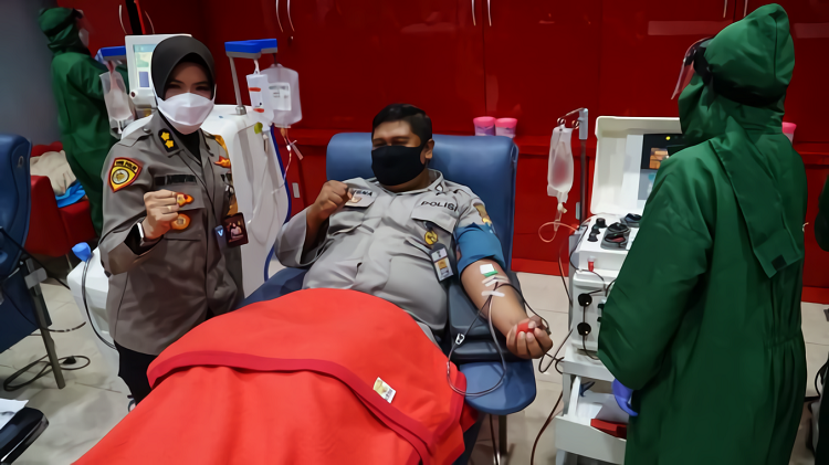 Polrestabes Surabaya Gencar Lakukan Donor Plasma Konvalesen