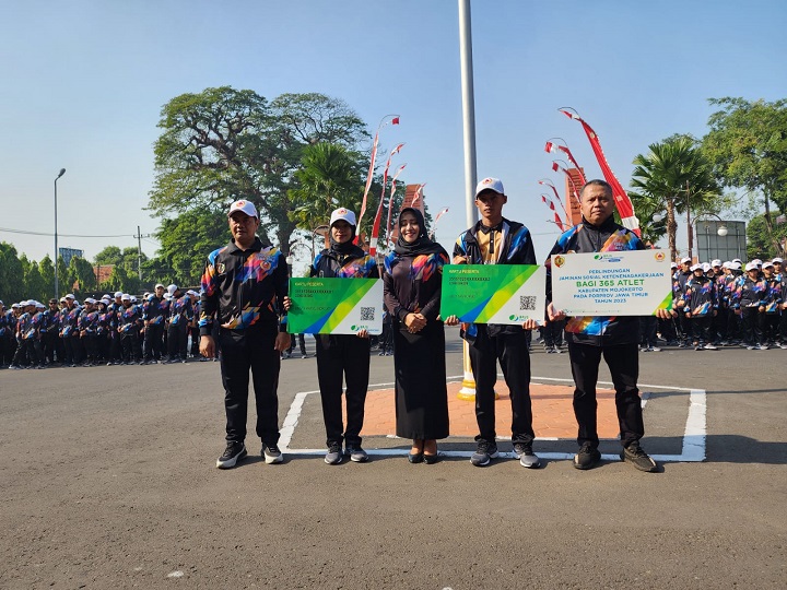 Dilepas Bupati Mojokerto, Ratusan Atlet Porprov Terlindungi Program BPJamsostek