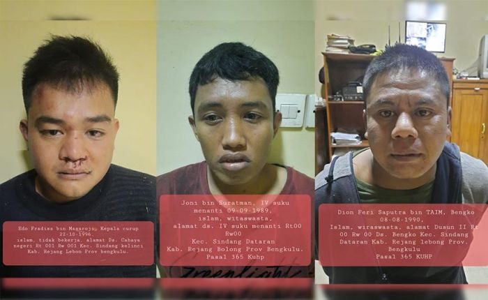 3 Rampok Spesialis Uang Nasabah Dilumpuhkan Polisi