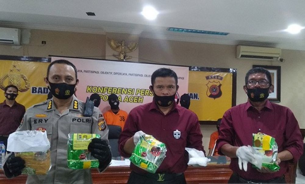 4,5 Kg Sabu Dikemas Bungkusan Teh Diungkap Polda Aceh