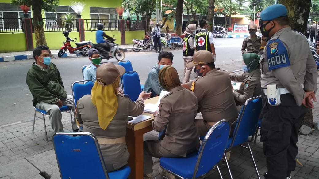 Operasi Yustisi Prokes di Jombang, Belasan Orang Ditindak