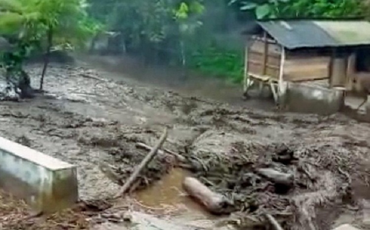 Banjir Bandang Terjang Puluhan Kandang Ternak Warga