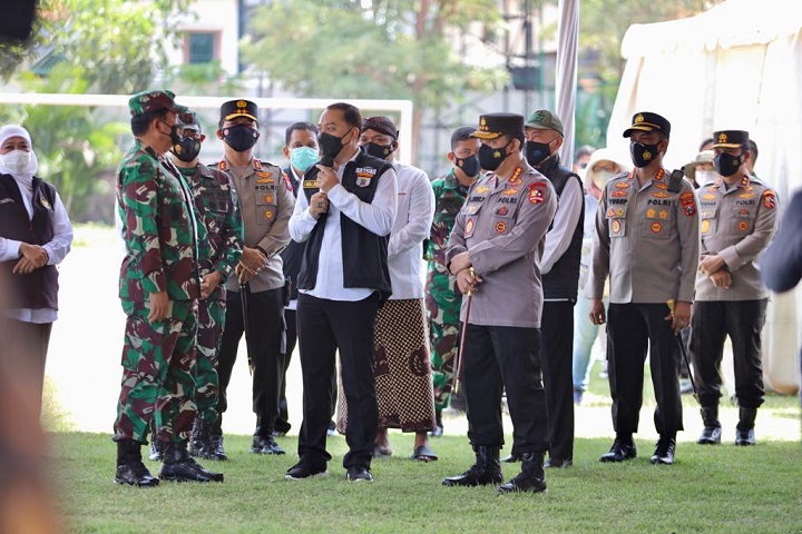 Panglima TNI dan Kapolri Berikan Apresiasi Forkopimda dalam Penanganan Covid di Jatim