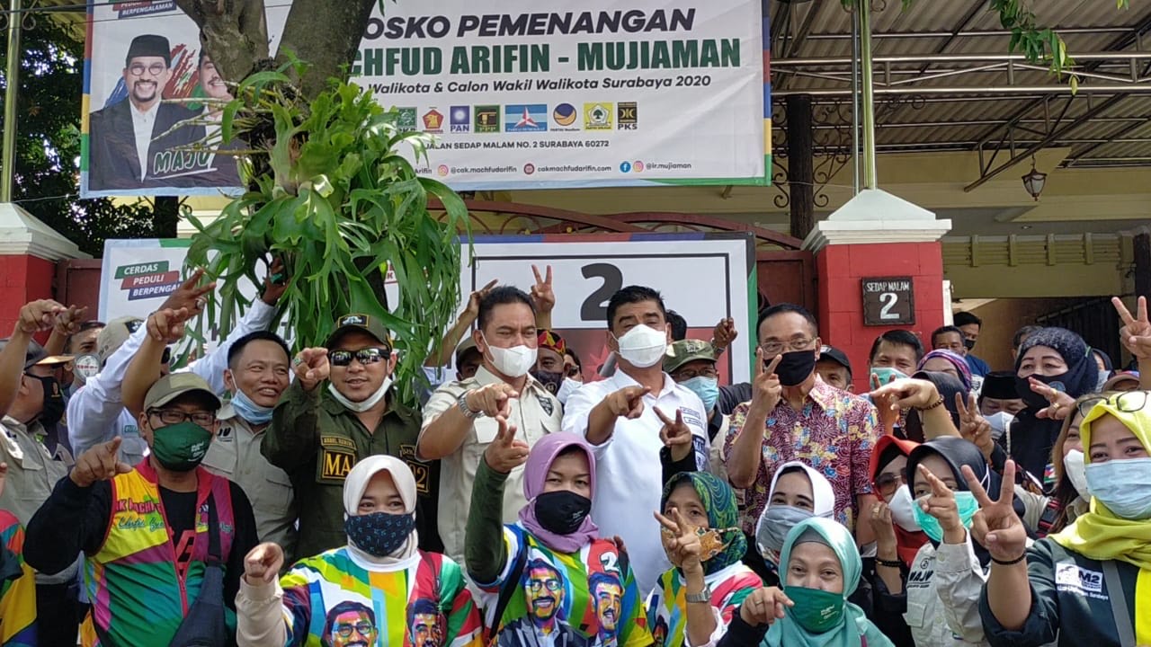 Posko Pemenangan MAJU Berdiri Samping Rumah Dinas Wali Kota Surabaya