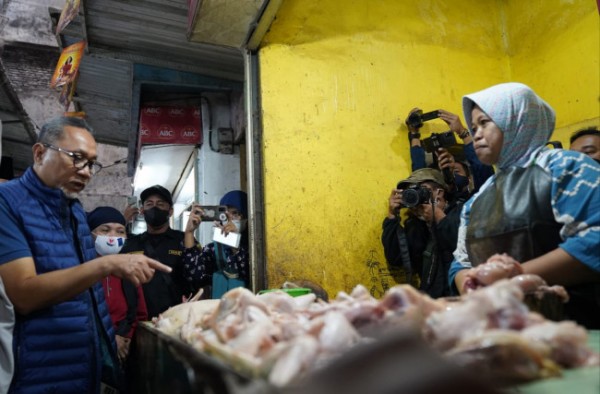 Mendag Pantau Harga Bahan Pokok di Malang, Harga Ayam Potong Dinilai Terlalu Rendah