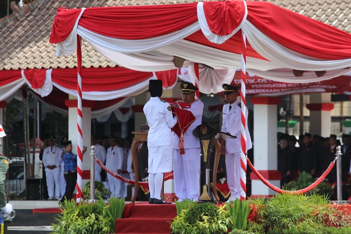 Upacara Peringatan Detik-detik Proklamasi HUT ke 78 Kemerdekaan Republik Indonesia terasa Sakral dan Khidmat