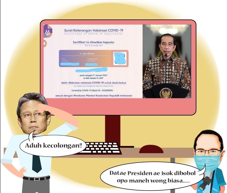 Menkes Budi Kelabakan Data Vaksinasi Jokowi Bocor
