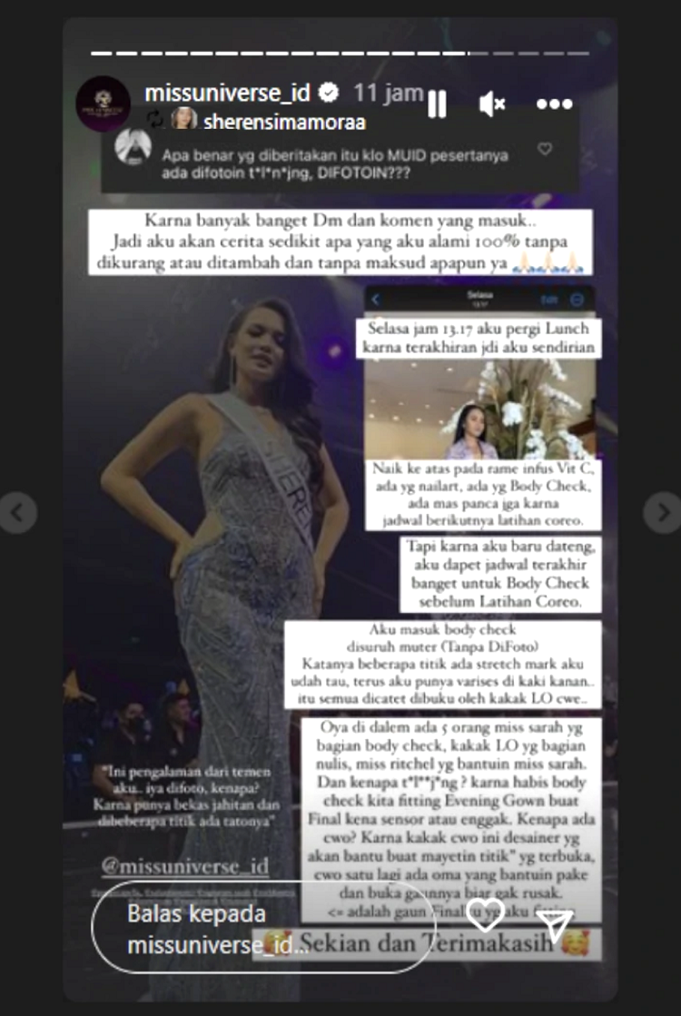 Surat Direktur Miss Universe Indonesia