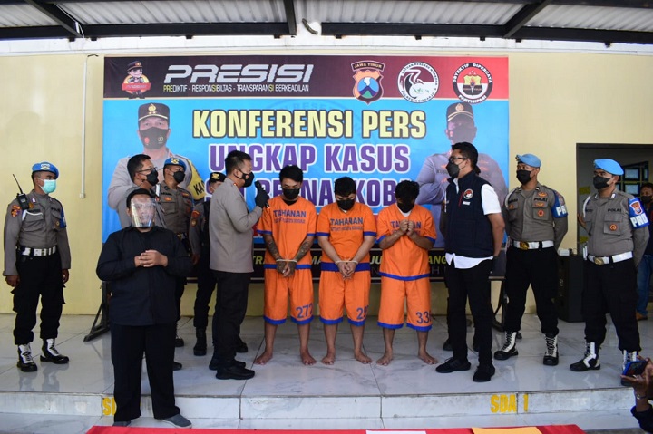 Satresnarkoba Sidoarjo Bekuk 3 Kurir Sabu Jaringan Jawa-Bali