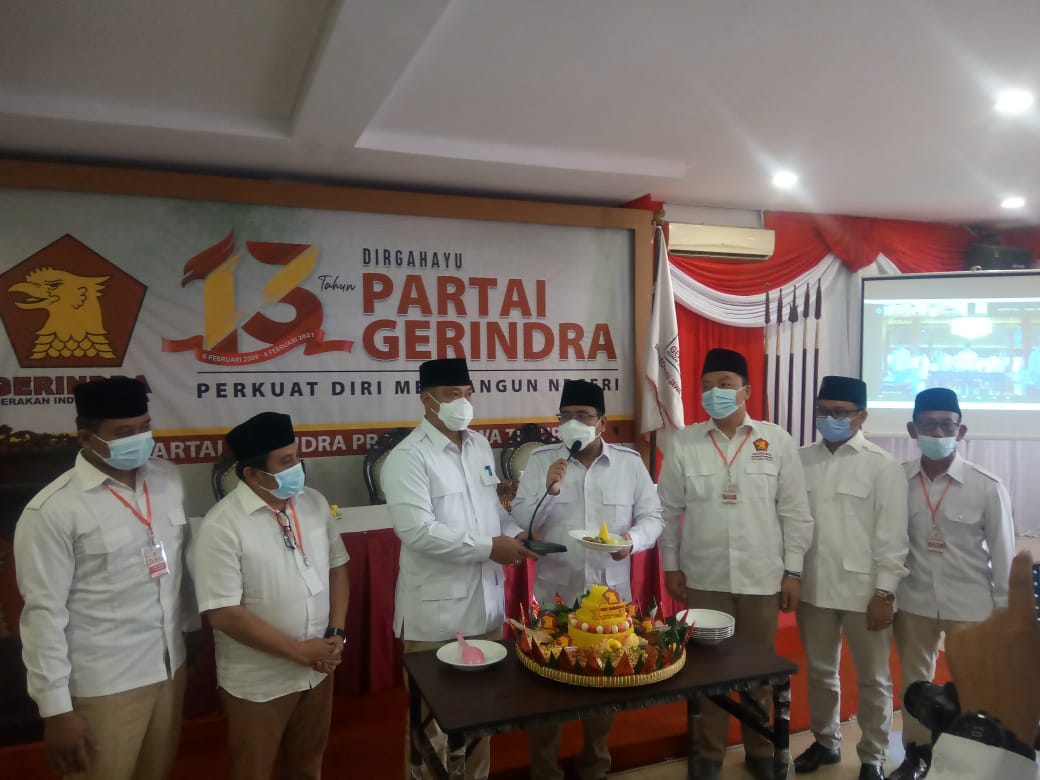 Prabowo Kutip Gubernur HM Noer di Ultah Gerindra ke 13 Tahun