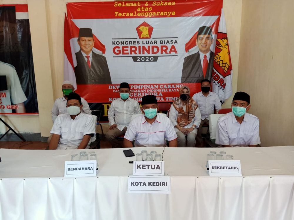 DPC Partai Gerindra Kota Kediri Dukung Prabowo Tetap Jadi Ketua Umum