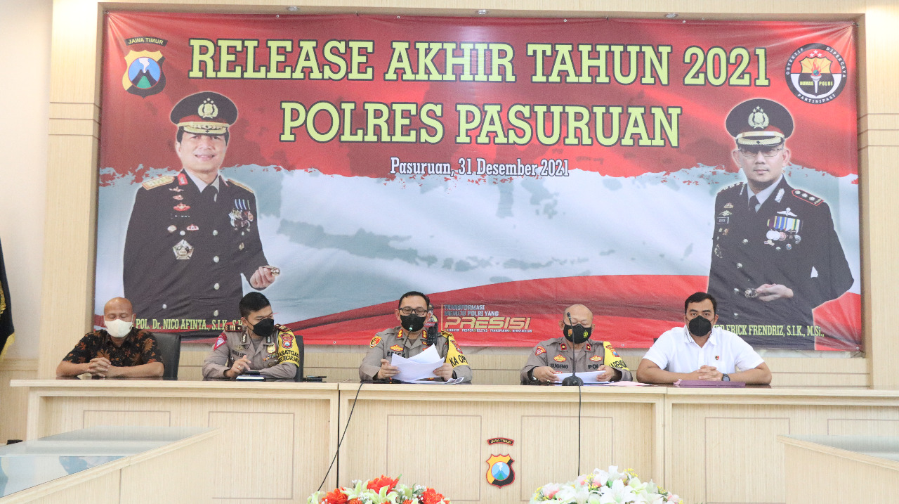 Polres Pasuruan Gelar Press Release Akhir Tahun