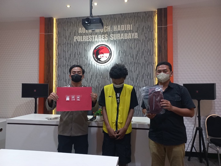 Kurir Sabu di Surabaya Dibekuk Polrestabes Surabaya