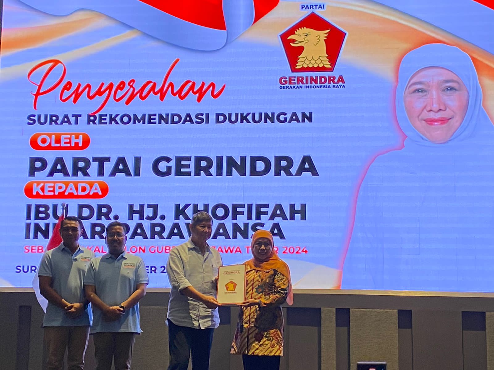 Susul PAN, Gerindra Resmi Beri Rekomendasi Khofifah Lanjut Gubernur Jatim Periode Kedua