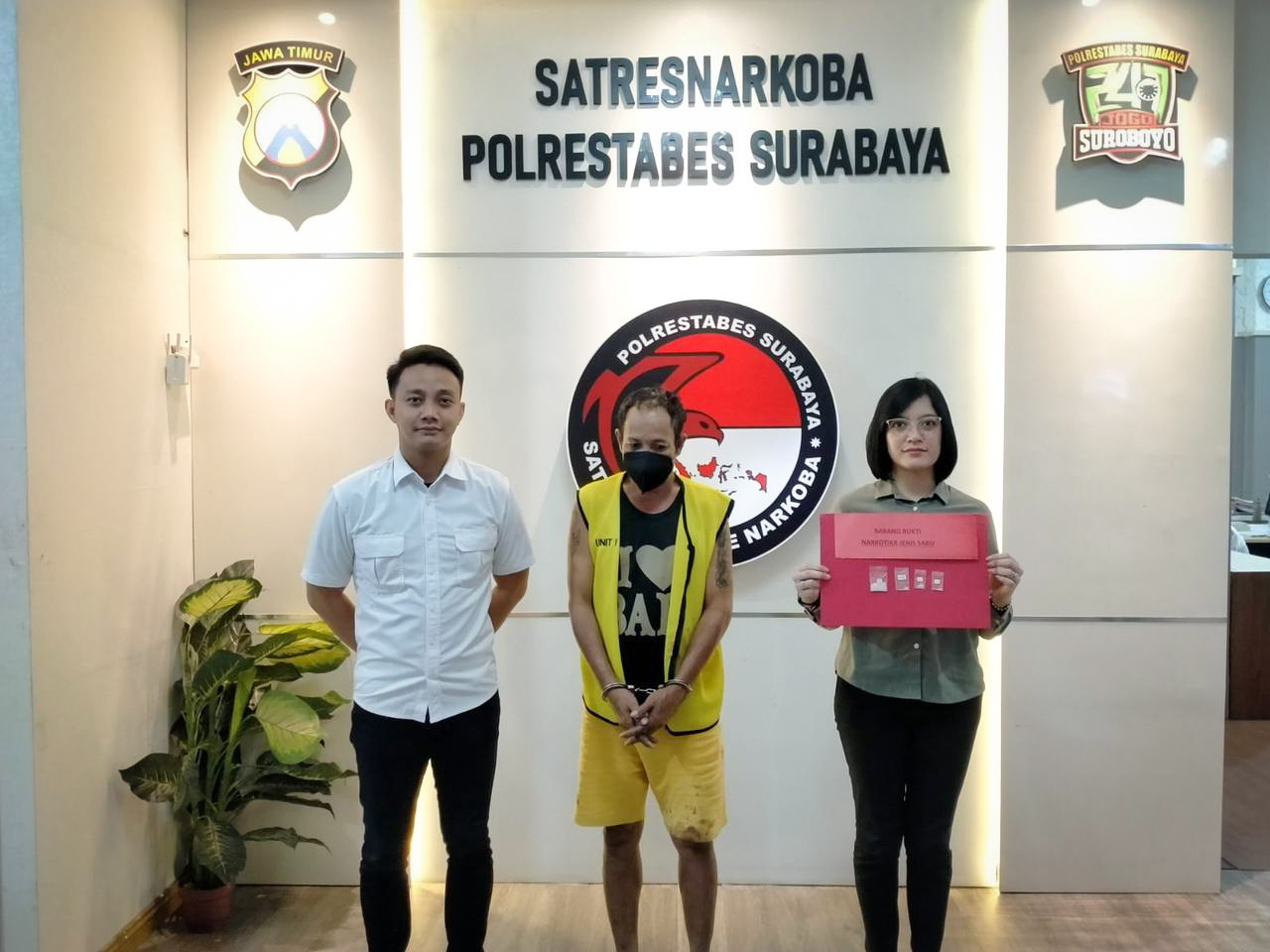 Pengedar Sabu Asal Petemon Diamankan Satnarkoba Polrestabes Surabaya