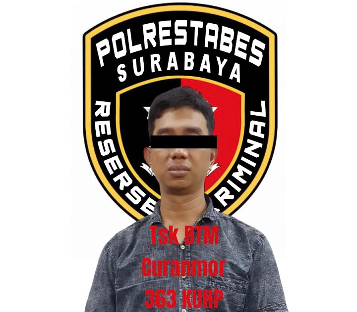 Polrestabes Surabaya Tangkap Pelaku Curanmor di Sidoarjo