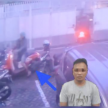 Viral Terekam CCTV, Curanmor Spesialis Kos-Kosan di Surabaya Diringkus Polisi
