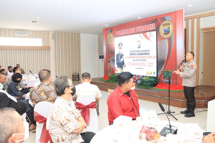 Polrestabes dan Forkopimda Surabaya Rakor Pengamanan Jelang Nataru