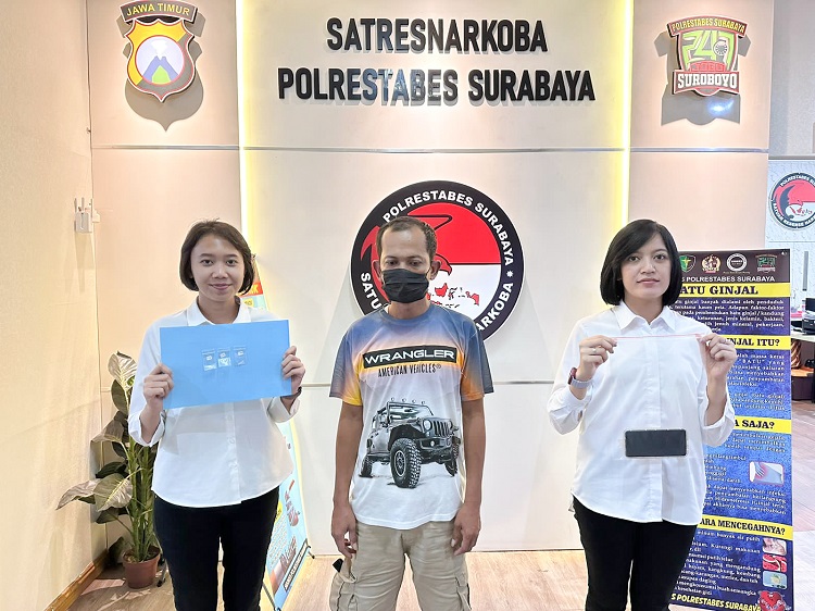 Bawa 3 Poket Sabu Siap Edar, Warga Kebonsari Diamankan Sat Resnarkoba Polrestabes Surabaya