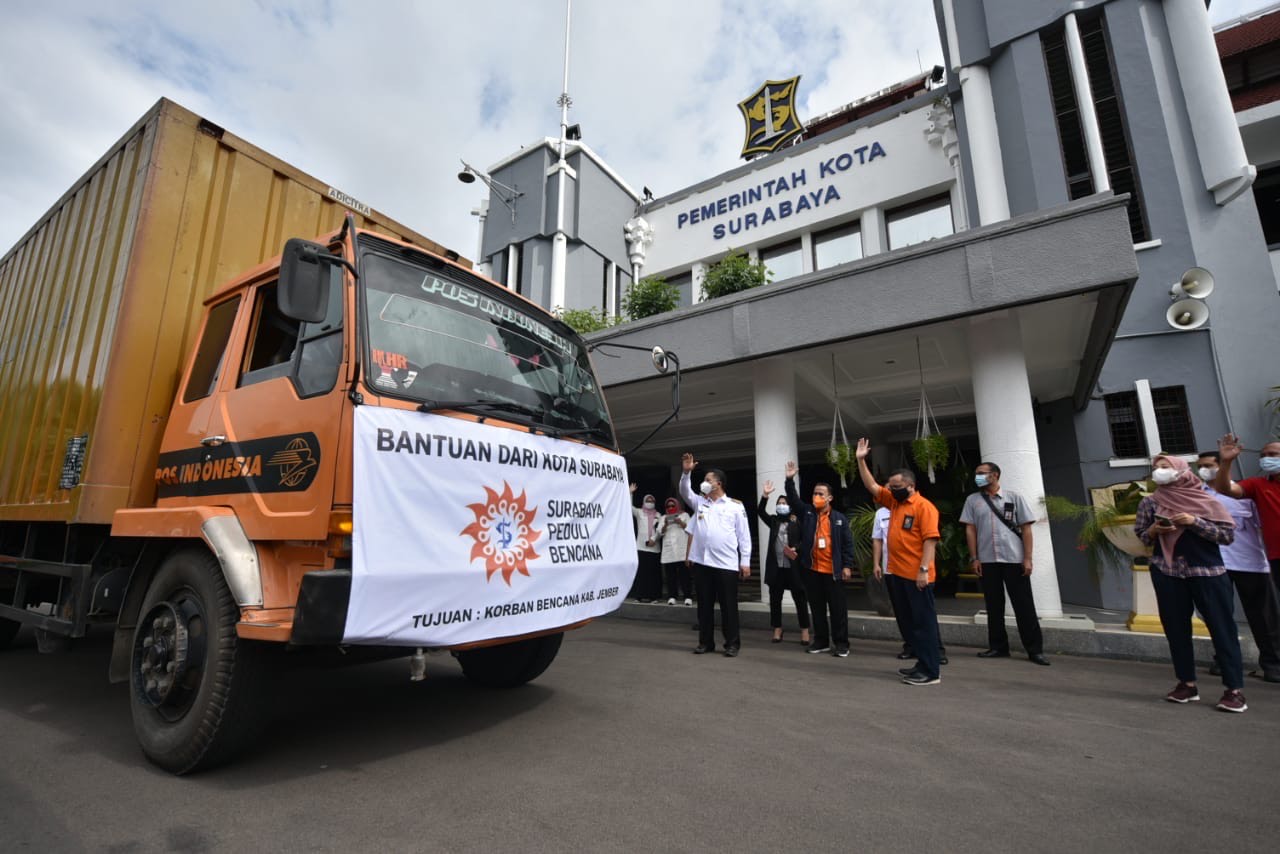 Pemkot Surabaya Kirim Bantuan ke Jember untuk Korban Bencana Alam