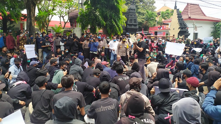Aksi Demo, Polresta Kediri Amankan Dua Orang Diduga Provokator