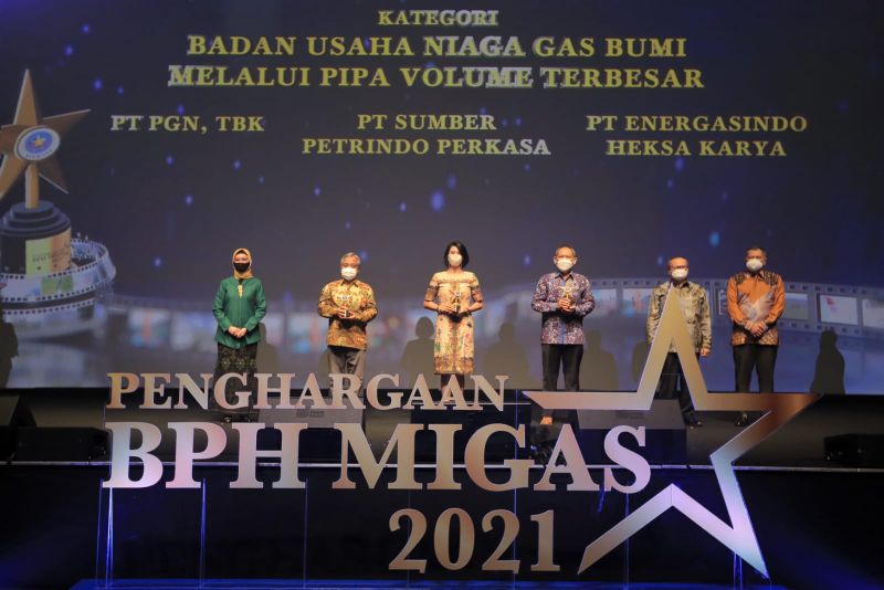 PGN Subholding Gas Pertamina Raih 5 Kategori Penghargaan BPH Migas 2021