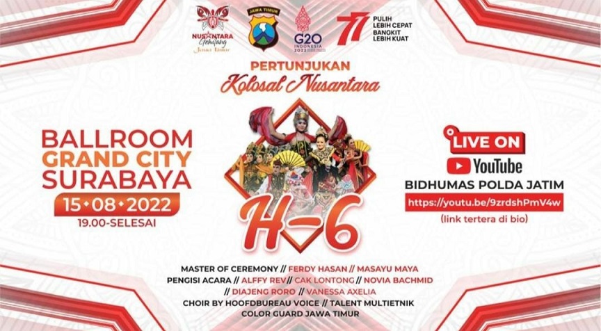 23 Talent Siap Ramaikan Malam Puncak Harmoni Nusantara Polda Jatim 2022