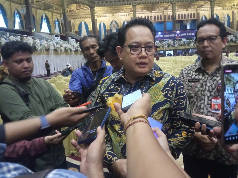 Sekda Adhi Karyono saat diwawancarai wartawan, Kamis (30/11/2023).