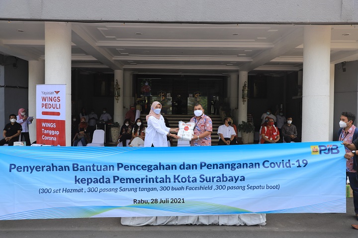 Berbagai Perusahaan Terus Kumpulkan Bantuan di Balai Kota Surabaya