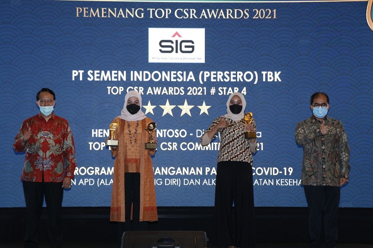 SIG Sabet Tiga Penghargaan TOP CSR Awards 2021
